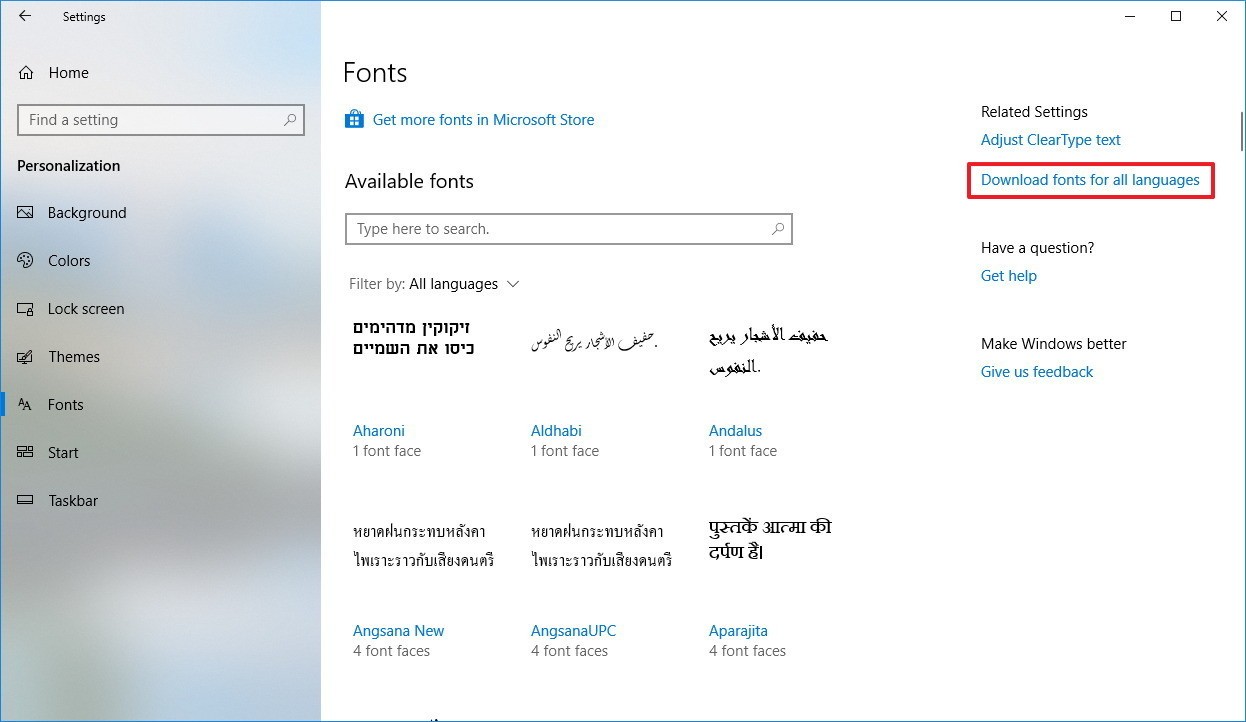 Aharoni Font Microsoft Office